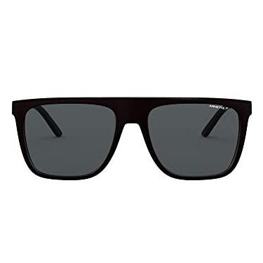 Imagem de ARNETTE Óculos de sol masculino armação azul, lentes cinza-pretas, 55 mm, Preto fosco, 55 mm