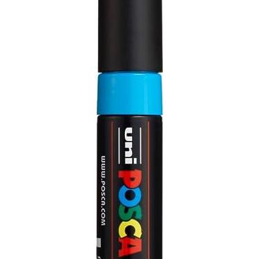 Imagem de Posca marcador 8K em turquesa, canetas Posca para materiais de arte, material escolar, arte rupestre, tinta de tecido, marcadores de tecido, caneta de tinta, marcadores de arte, marcadores de tinta
