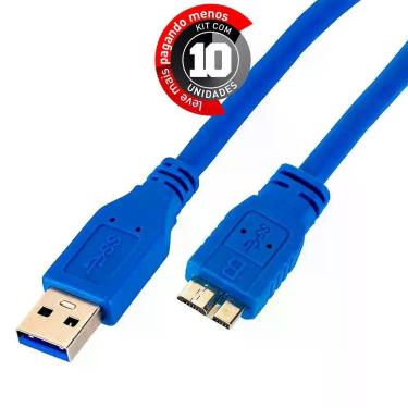 Imagem de Cabos Usb A Para Micro B 3.0 5Gbps - 3 Metros - Kit Com 10 - Cirilo Ca