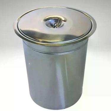 Imagem de Lixeira 12LTS 30X50CM Pia Cozinha Embutir No Granito Em Inox - LOJASAR