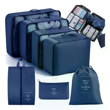 Imagem de Kit Organizador de Mala, 7 Peças, Bolsa Organizadora para Viagem, Saco