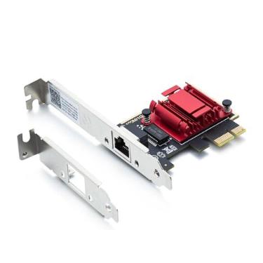 Imagem de Placa de rede H!Fiber 2,5 Gbase-T PCIe com chip Realtek RTL8125, placa de rede de 2,5 GB, 2500/1000/100 Mbps, porta RJ45 única, PCIe X1, placa Ethernet para Windows/Windows Server/Linux