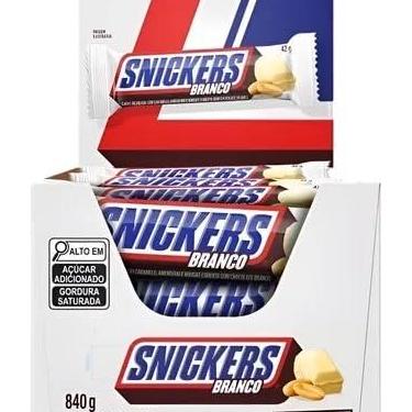 Imagem de Chocolate Snickers Branco 42g - Embalagem com 20 Unidades