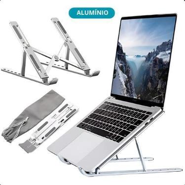 Imagem de Base Para Notebook Articulado Dobrável Aluminio Prateado - LIPPIN