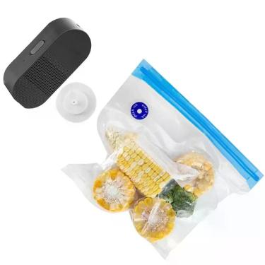 Imagem de Seladora A Vacuo 2 Em 1 Conserva Alimentos Comida Enche Bola Bomba Ar Portatil Multiuso Automatica Recarregavel