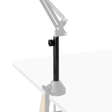 Imagem de Geekria Tubo de extensão de braço de lança de microfone para criadores, elevador de extensão de suporte de microfone, adaptador de extensão de suporte de microfone, haste reta de elevação de liga de