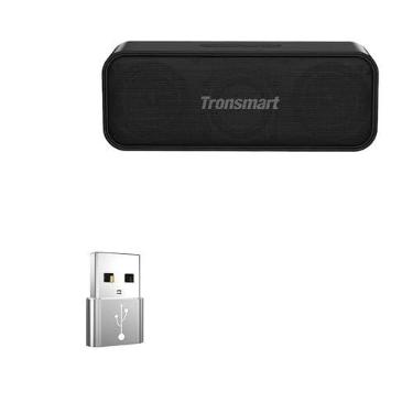 Imagem de BoxWave Adaptador compatível com mini alto-falante externo portátil Tronsmart T2 - USB-A para C PortChanger (pacote com 5), adaptador de dados de carregamento de conversão OTG tipo C - prata metálica
