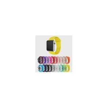 Imagem de Pulseira Silicone compativel Apple Watch 44mm e 42mm - Amarelo - Taman