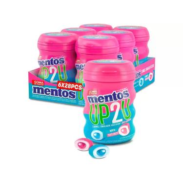 Imagem de Gomas de Mascar Mentos UP2U Sem Açúcar Sabor de Menta e Tutti-Frutti D