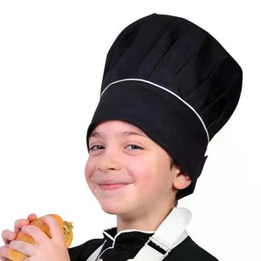 Imagem de Chapéu Para Mini Chef Cozinha Infantil Unissex Touca Crianças Mestre C