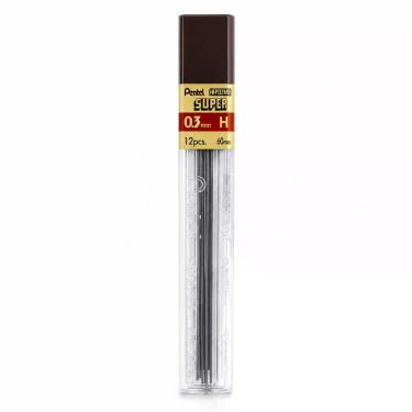 Imagem de Grafite Hi-Polymer Super 0.3mm H 2H HB B com 12 Unidades por Tubo para