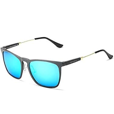 Imagem de Óculos de Sol Masculino e Feminino Veithdia Quadrado Retro Alumínio Polarizado com Proteção Uv400 (C1)