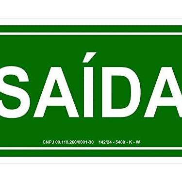 Imagem de Placa Sinalização S12 Rota De Fuga Saída Fotoluminescente Tamanho 15X25 CM