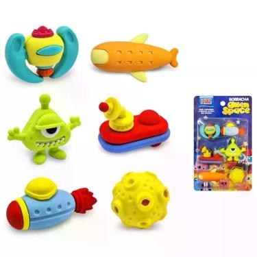 Imagem de Borracha Fantasia Monsters Espacial 6 Unidades Kz3054 - Kaz
