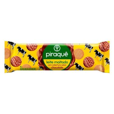 Imagem de Biscoito Piraquê Leite Maltado com Cobertura de Chocolate 80g