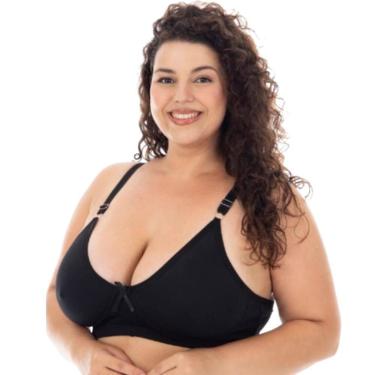 Imagem de Sutian Plus Size Reforçado Feminino Sem Bojo Alça Grossa Sustentação L