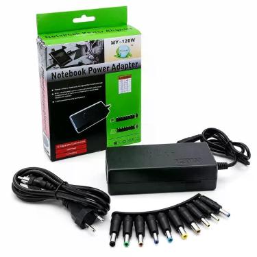 Imagem de Carregador de Notebook 120W 8 Tipos de Plugs Multivoltagem com Proteção e Led Indicador MDM