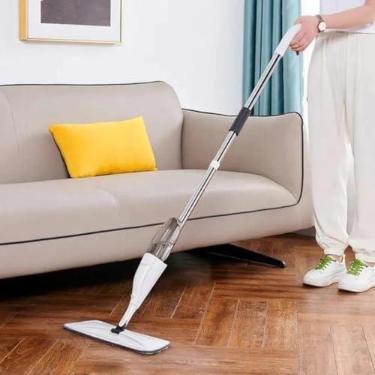 Imagem de Mop Spray com Reservatório Vertical Refil Lavavel Mop tipo Vassoura Piso Cerâmica e Madeira Esfregãode Lava Balde Esfregão Limpeza Eficiente e Prática