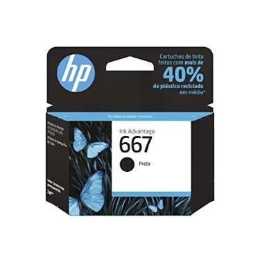 Imagem de Cartucho de tinta HP 667 Preto Original (3YM79AB) Para Impressora Deskjet 2376, 2776, 6476, 5076, 5276