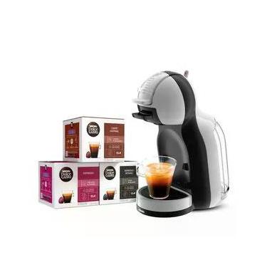 Imagem de Kit Cafeteira Dolce Gusto Mini Me Cinza e Preta + 30 cápsulas de café