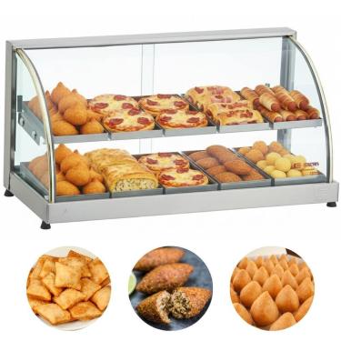 Imagem de Estufa De Salgados Vitrine Dupla 10 Bandejas Expositor Quente - Edanca