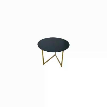 Imagem de Mesa De Centro Jade Base De Aço Tampo Mdf Decorativa Moderna