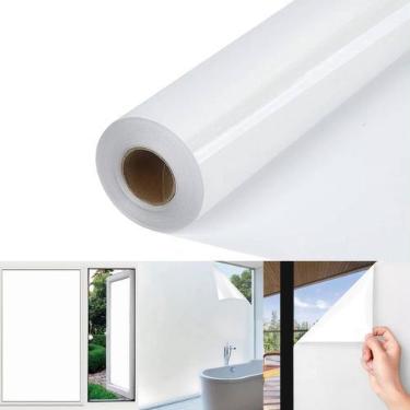 Imagem de Adesivo Branco Brilho Blackout Vidro Janela Lavável 5m x 70cm - BG ADE