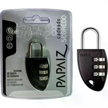 Imagem de Cadeado Para Mala Papaiz Com Segredo Cs23 Preto, Preto