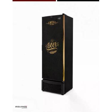 Imagem de Visa Cooler Cerveja 433 Litros Porta Solida Adesivada Preto Fricon