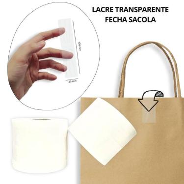 Imagem de 500 Lacres Adesivos de Segurança  Transparente S/ Impressão  Tam. 10 x