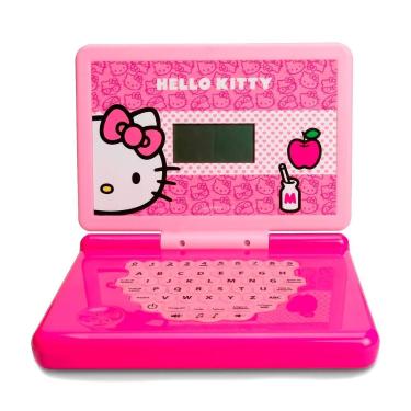 Imagem de Notebook Educativo Infantil Hello Kitty Rosa Menina Bilíngue Brinquedo