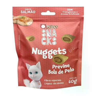 Imagem de Snack Quatree Nuggets Para Gatos Bola de Pelo Sabor Salmão 60g