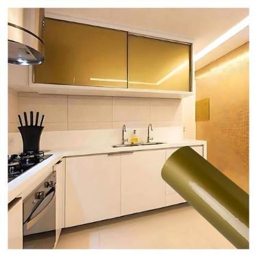 Imagem de Adesivo Vinil Ouro Decoração Fogão Geladeira Móveis 2m x 60cm - BG Ade