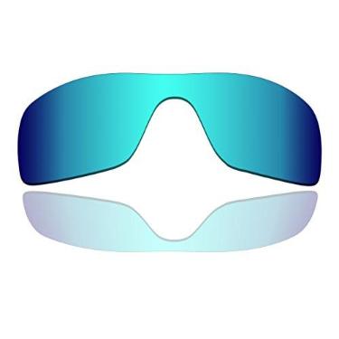 Imagem de Lentes de reposição polarizadas para Oakley Antix - várias cores, Revestimento espelhado azul gelo, 0