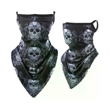 Imagem de Lenço Bandana Com Estampa De Caveira, Proteção Solar De Verão, Secagem