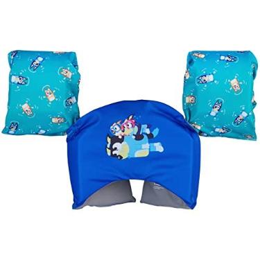 Imagem de SwimWays Bluey Swim Trainer, US Coast Guard Approved Life Vest Kids Swim Vest, Arm Floaties & Life Jackets for Kids 33-55 lbs, Bluey