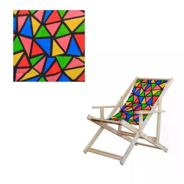 Imagem de Tecido para Cadeira Espreguiçadeira Preguiçosa com Hidro-repelente Colorido Bivolt