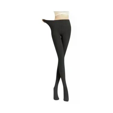 Imagem de Leggings Femininas Forradas Com Lã De Pérola, Calças Térmicas Grossas 