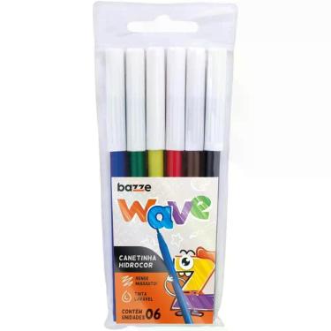 Imagem de Caneta Hidrografica Bazze Wave 6 Cores - Summit