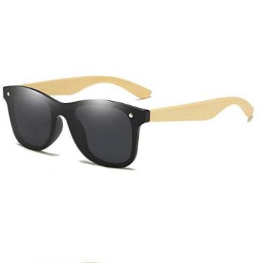 Imagem de Óculos de Sol Barcur Artesanal de Bamboo Oculos com Proteção Uv400 Polarizados (C2)