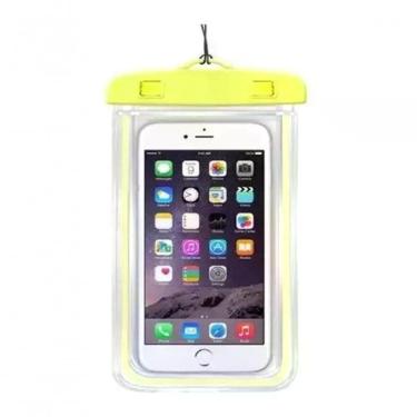 Imagem de Capa Bolsa Celular A Prova D'água Proteção Chuva Amarelo
