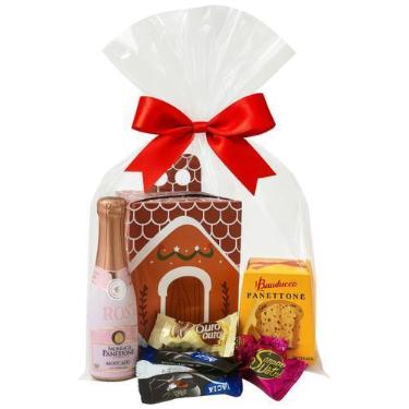 Imagem de Cesta Premium Especial de Natal Panettone Espumante Bombons - Lacta