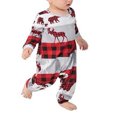 Imagem de Conjunto de Pijamas para Família de Natal, Conjunto de Pijamas para Pais e Filhos Com Estampa Casual Canelada para Meninos e Meninas para Festivais (HOMEM L)