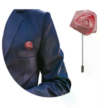 Imagem de Lapela Broche De Tecido Terno Casamento Noivo Padrinho Flor - RPires, 