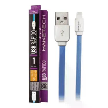 Imagem de Cabo de dados maketech xs-07 usb ios azul - ( mak- 25 )
