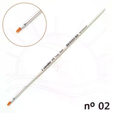 Imagem de Pincel Condor Profissional 410 Sintético Toray Dourado - Chato, 02