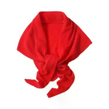 Imagem de Cachecol Triangular De Lã Macia E Quente Para Mulheres, Elegante Ponch