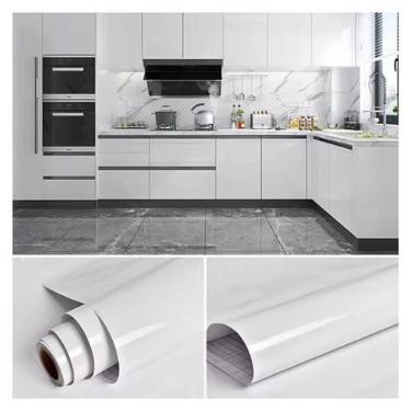 Imagem de Vinil Adesivo Branco Brilho Envelopamento Móveis 5m x 70cm - BG ADESIV