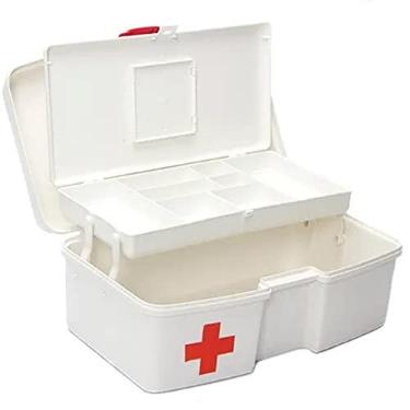 Imagem de MALETA SOS PRIMEIROS SOCORROS MAQUIAGEM E MEDICAMENTOS COM BANDEJA ARTICULADA POLYMER