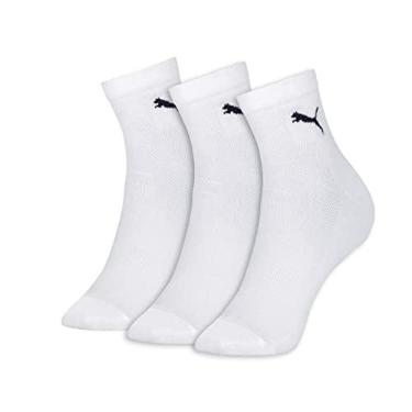 Imagem de PUMA Cano Medio Esportiva Performance, Meias Feminino, Branco (White), 34-39